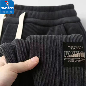 
Woodpecker spring and autumn thin casual autumn pants corduroy men's pants sports leggings sweatpants worn outside trousers