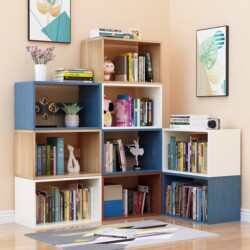 Simple Modern Floor-Standing Bookshelf Storage Rack for Living Room, Bedroom, Home, Student Combination Bookcase, Children's Simple Storage Rack