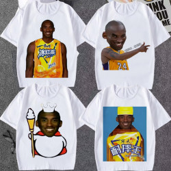 Funny and Quirky Kobe Bryant Expression Short-Sleeve T-Shirt for Men and Women, Durable and Trendy Half-Sleeve T-Shirt for Students