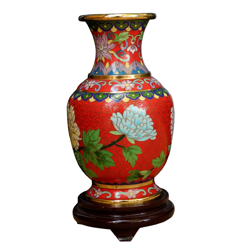 中国特色传统老北京景泰蓝珐琅花瓶收藏居家好摆件送人好礼纪念品-Taobao