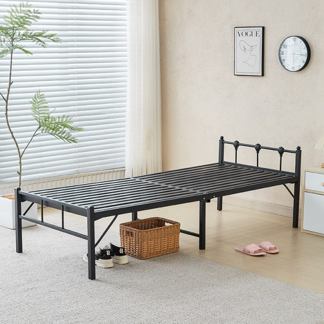 Bed simple folding bed single bed accompanying bed rental room single bed double bed duty room lunch break bed household bed