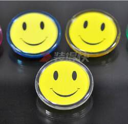 Acrylic Small and Large Smile Badge Badge Smiley Face Work Number Plate Work Badge Smile Service Badge Pin with Clip