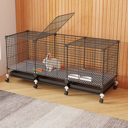 Specialized Rabbit Cage for Raising Rabbits, Guinea Pigs, and Large Rabbits; Large Household Rabbit Cage with Automatic Waste Cleaning and Toilet