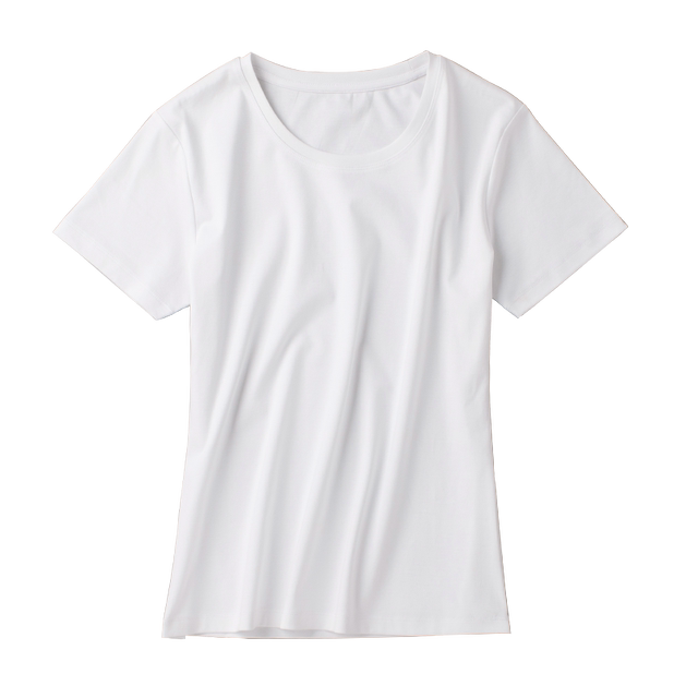 High-count double-sided mercerized cotton T-shirt front shoulder fit ...