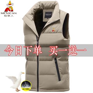 
Scarecrow thickened warm autumn and winter clothes for men's cotton coat, daddy's thin vest coat, middle-aged vest clothes