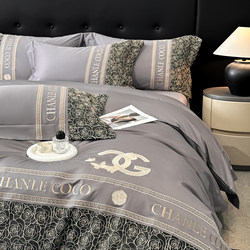 Light Luxury High-End All-Cotton Four-Piece Set, All-Season Bed Sheet, Pure Cotton Duvet Cover, Bedding Set, Fitted Sheet, 2026 New Model
