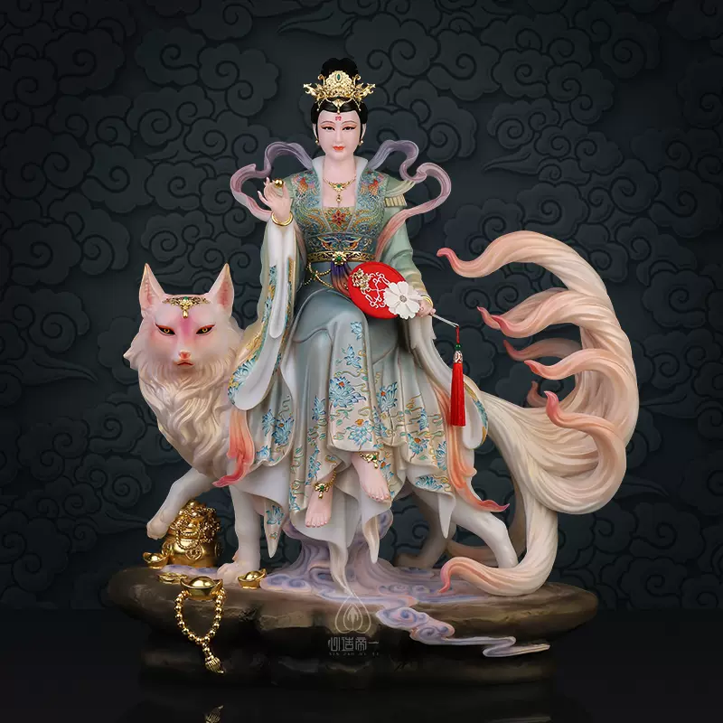 九尾狐仙 霊狐 装飾品 工芸品 美術品 置物 【公式通販】
