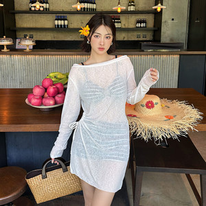 
Sexy hot girl swimsuit women's large size fat mm200*0.5kg slightly fat girl split bikini three-piece set covering flesh to make her look thin