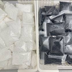 2.6mm Black and White Transparent Color Emergency Kit Refill Pack for Labi Fusion Beads, Compatible with Xiaowu Coco