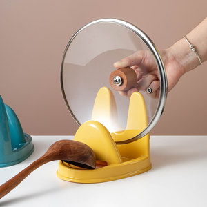 
Kitchen pot lid storage rack countertop seat multi-purpose rack pot holder house vertical spoon storage rack