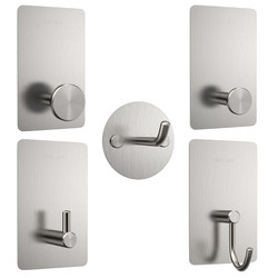 Kitchen hook strong adhesive no punching bathroom stainless steel wall hanging wall hanger bathroom strong single hook