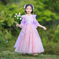 Girls' Hanfu Summer Children's Dress 2026 New Little Girl Princess Dress Ancient Chinese Style Dress Summer Outfit