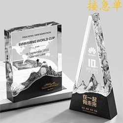 Crystal Trophy, High-End Creative Annual Meeting Award Trophy, Outstanding Employee Competition Team Business Honor Award Plaque