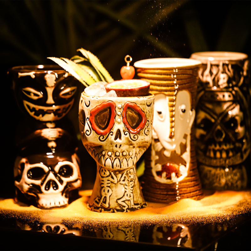 Barx Pirates of the Caribbean Tiki Cocktail Glass Ceramic Totem Cup