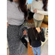 Meat rolls are slightly fat and large size women's autumn and winter style solid color slim sweater half turtle neck base fat mm fashionable top