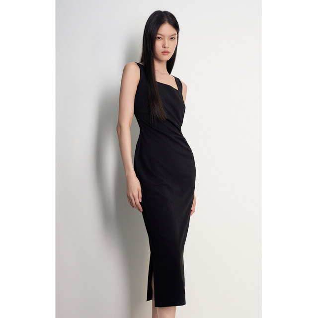 Suspender Solid Color Women Temperament Long Dresses European And American New Sleeveless Beautiful Bodycon Ceremony Girl Dresse