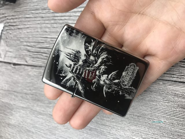 Zippo lighter genuine 150 black ice World of Warcraft Alsace Lich King ...