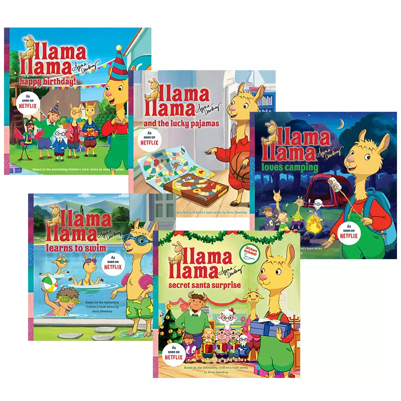 Llama　羊驼拉玛系列5册套装Llama　英文原版儿童英语启蒙绘本正版进口原版睡前晚安故事书-Taobao