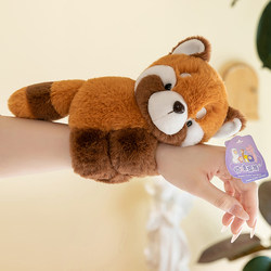 Cartoon Slap Bracelet Plush Toy Panda Raccoon Rabbit Elephant Doll Hand-Held Fox Slap Bracelet Wrist Slap Bracelet Ring