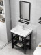Space aluminum landing -type facial washing basin toilet simple wash basin home small apartment bathroom bathroom cabinet combination
