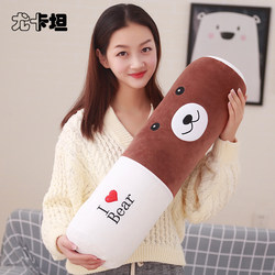 Cylindrical Pillow, Long Pillow, Removable and Washable, Sleeping Adult Female Cartoon Bed Pillow, Cute Bedroom Candy Pillow
