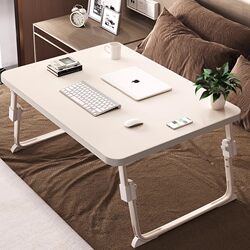 Adjustable Height Small Desk for Bed, Foldable Computer Desk for Studying, Suitable for Student Dormitory, Bedroom, Lazy People, Simple Home Use, Bay Window