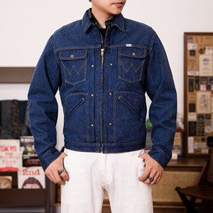 
Red Wind Washed Denim Jacket Men's Spring Raw Cow 14OZ American Retro Jacket 24MJZ Denim Jacket 60S