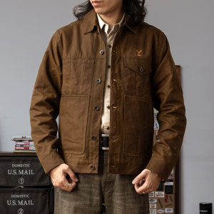Red Wind American Retro Workers Oil Waxing Waxing Male Hunting Patrol Patrol Barrier Candon Jacket Huangshi Same
