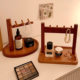 Retro solid wood jewelry box desktop earring necklace ring storage plate hand jewelry rack ornament debris storage rack