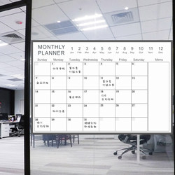 Whiteboard Daily Planner Writing Board, Erasable Glass Sticker, Office Monthly Calendar, Weekly Calendar, Soft Whiteboard, Removable Without Damaging the Wall