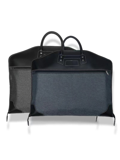 Housse à Vêtements De Voyage Flannels - Noir - Pliable Avec Zip Et Poignée Cuir - Neuf