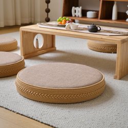 Japanese-Style Floor Cushion for Living Room, Balcony, Bay Window, Tatami, Home Use, Thickened Floor Cushion for Worship, Meditation, and Zen Practice