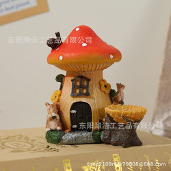 2025 Cross-Border Amazon New Mushroom House Ornaments, Stylish and Simple Desktop Decorations, Creative Landscape Ornaments