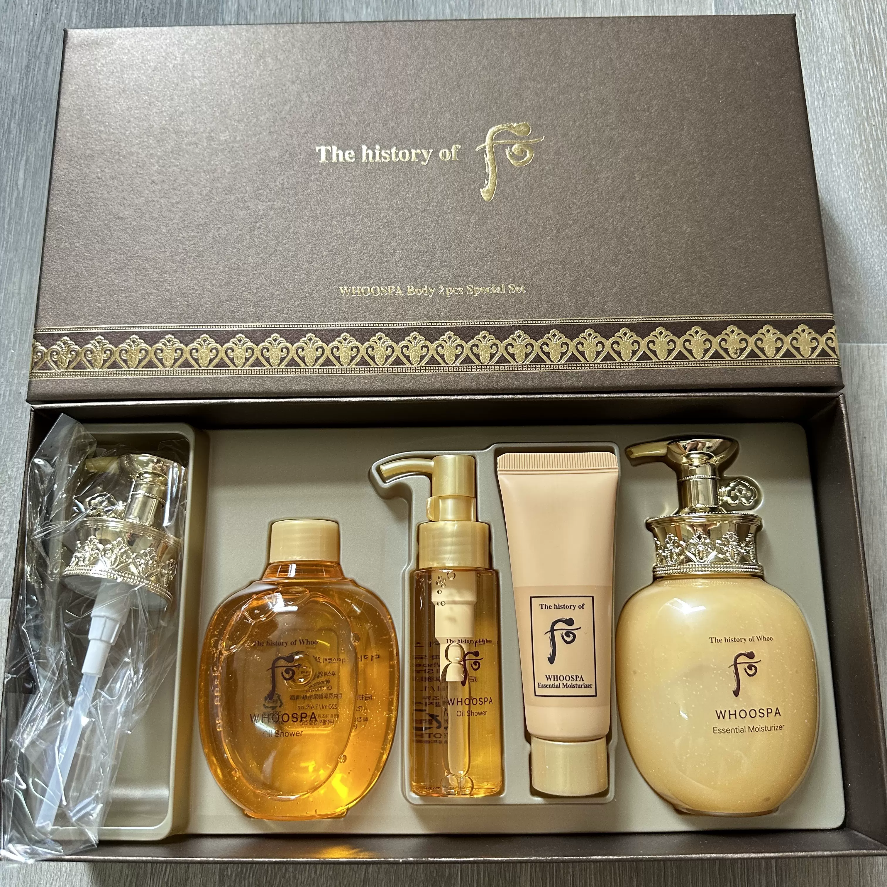 韩国whoo后宫廷御活泉肤 身体乳沐浴露 后沐浴套盒