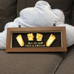 Baby Hand and Foot Mold 3D Stereo Cloning Powder Model Powder Baby Hand and Foot Prints Full Moon Hand and Foot Print Clay Permanent Memorial