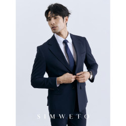 Business Gentleman, High-End Formal Black Suit, Wedding Groomsmen, No-Iron Interview Suit, Professional Attire for Men