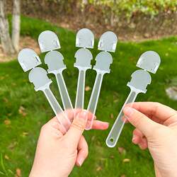Mini Fan Handle Fan Handle Kindergarten Fan DIY Transparent Plastic Handle Graffiti Advertising Fan Fan Handle Accessories