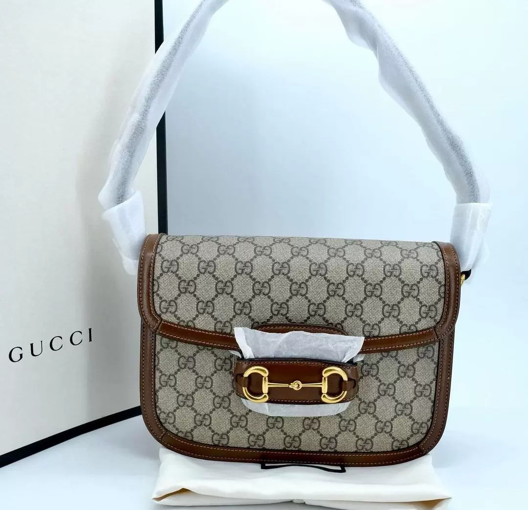 全新未使用GUCCI/古驰gucci 1955中号棕色单肩斜挎包-Taobao