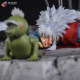 Naruto gk Jiraiya's death scene Toad Sage figure model ornament gift
