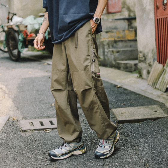 
Tu Xiansen spring and autumn mountain style outdoor quick-drying water-repellent overalls men's sports functional straight casual casual pants