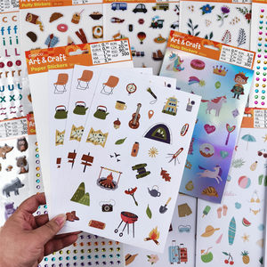 
New foreign trade cartoon stickers student homework flowers and letters animal material stickers creative DIY handbook stickers