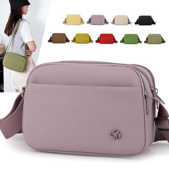 
2025 New Ladies Mother Lightweight Canvas Shoulder Bag Multi-layer Elderly Oxford Cloth Messenger Bag Close-fitting Small Backpack