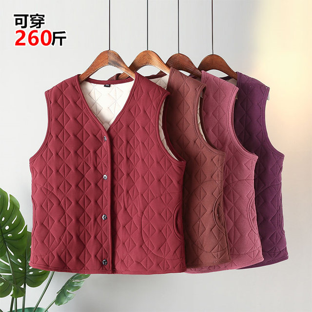 New style vest for the elderly, spring and autumn outer wear, middle-aged and elderly women plus size plus size special body vest for mothers