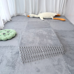 Bedside Carpet for Girls' Bedroom, Living Room, Full Coverage, Large Area, Splicing, Free Cutting, Removable and Washable Floor Mat