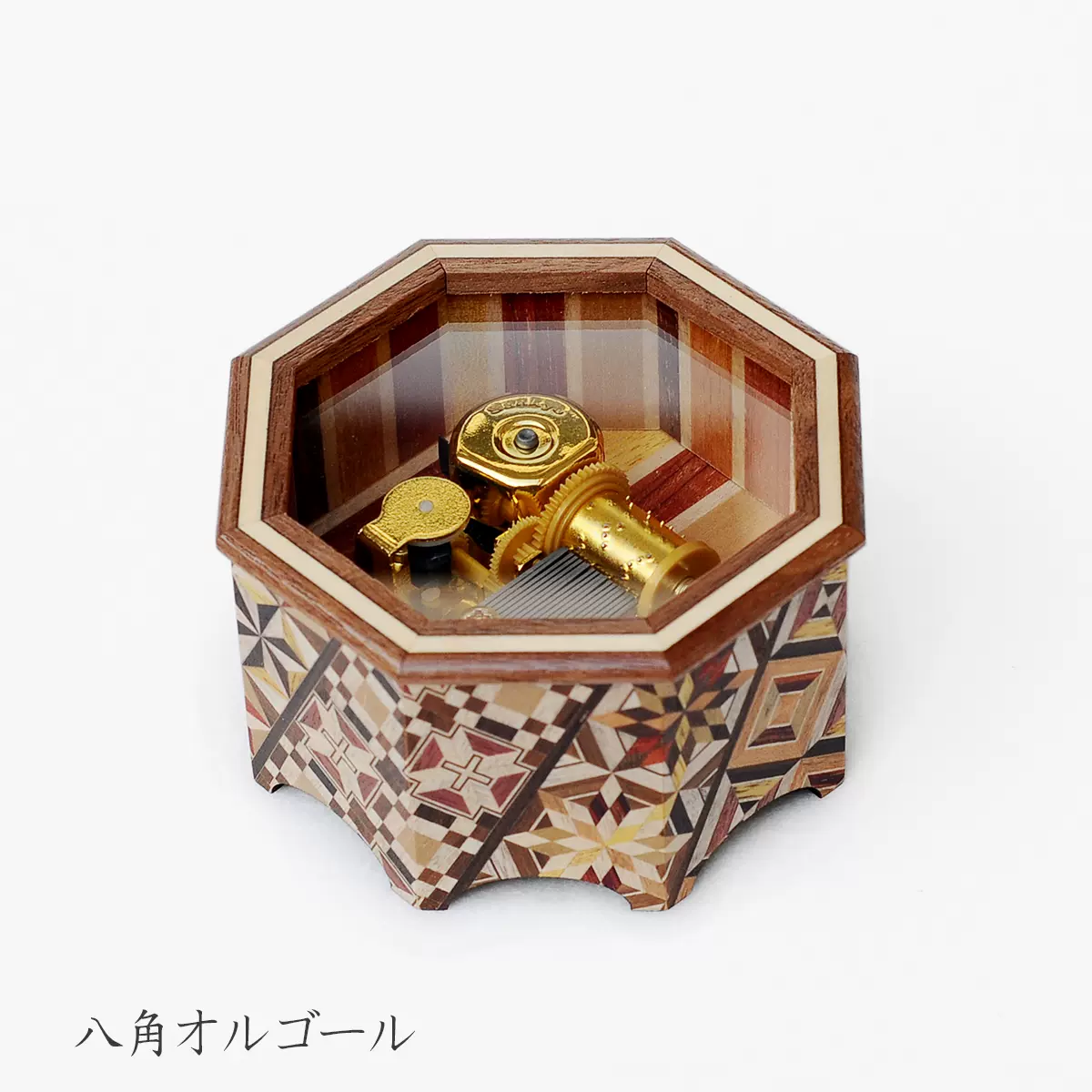 日本箱根名产寄木细工8寸二段首饰盒珠宝箱传统木片儿拼花工艺-Taobao