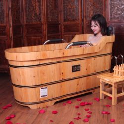 Wooden Bath Tub, Full-Body Bath Tub, Adult Bath Tub, Bathtub, Bathing Tub, Large Household Solid Wood Bath Tub