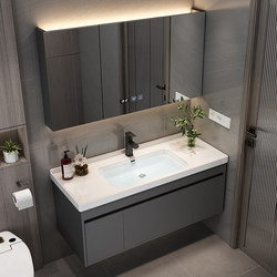 Light Luxury Bathroom Cabinet Set, Bathroom Sink, Washbasin, Countertop Basin, Ceramic Integrated Basin, Nordic Smart