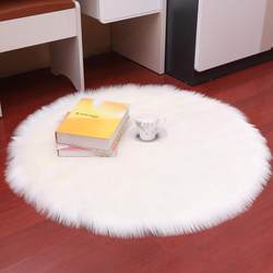 One-Piece Drop-Shipping Plush Round Imitation Australian Wool Carpet Floor Mat Foot Mat for Home Indoor Full Coverage Decorative Carpet