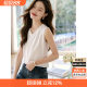 Mohan Yimei casual V-neck sleeveless slit basic vest T-shirt 2025 summer new versatile vest T-shirt for women