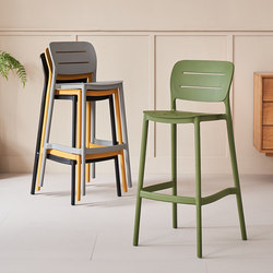 Nordic Designer Bar Stool, Modern Minimalist Light Luxury Plastic Bar Chair, Stackable, Trendy Bar Outdoor High Stool